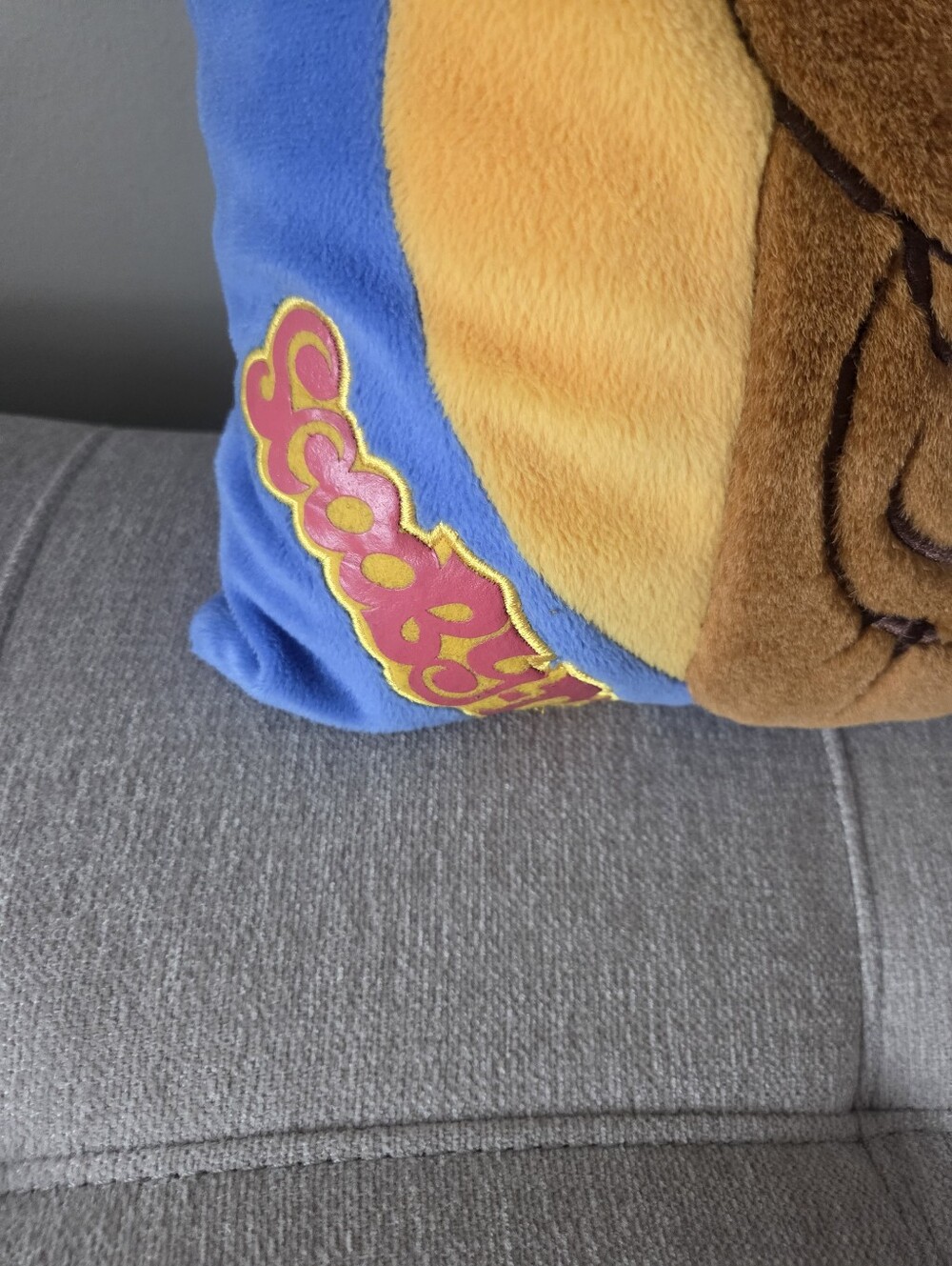 2001 Scooby-Doo Plush Face Pillow - Blue & Brown Sz.13×13in. - Picture 2 of 3